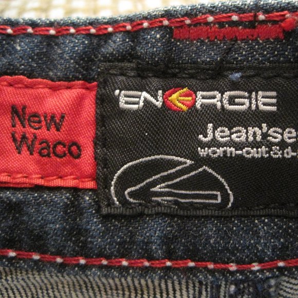 ENERGIE “New Waco” Jeans Wide Leg Distressed Denim - Size 14 - NWT - Picture 7 of 10